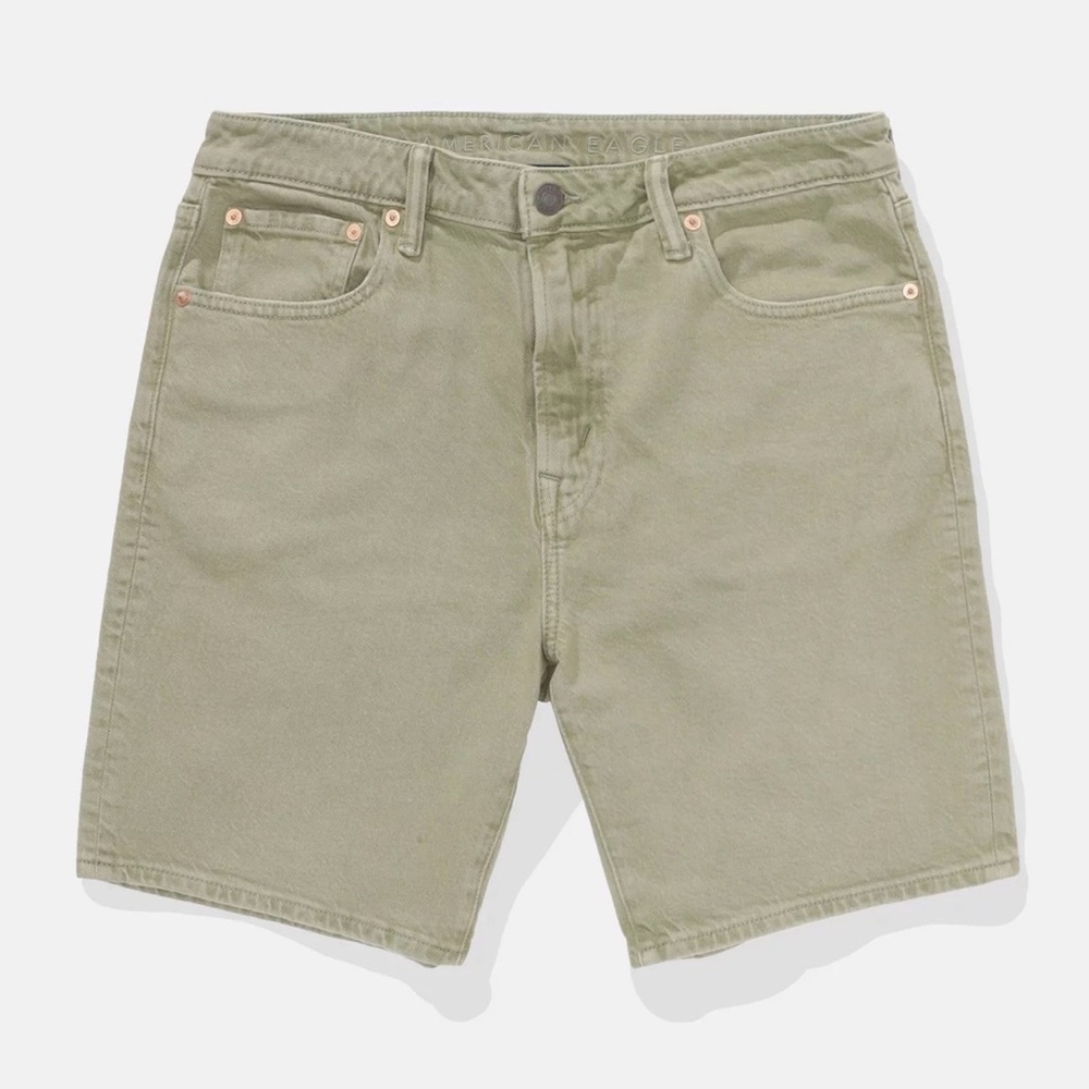 American Eagle Men's Olive Green Denim Shorts